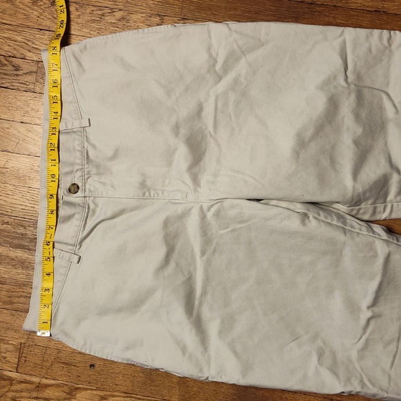 LL Bean Men's Khaki Fleece Line Dress Pants Size 37x30 - Picture 2 of 8